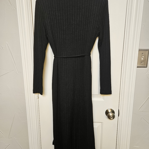 EUC Julia Jordan Sweater Midi Dress w/ Removable Belt, Button V-neck, sz 8 - Picture 10 of 11